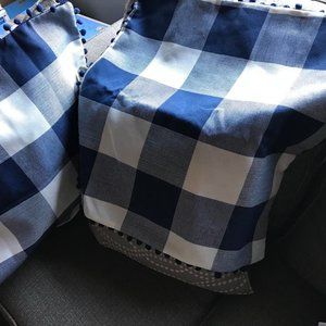 Two  brand new pillow case covers with invisible zipper and small bauble edging